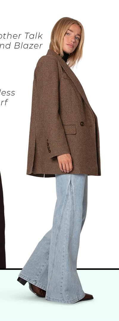 Big Brother Talk Wool Blend Blazer - Brown