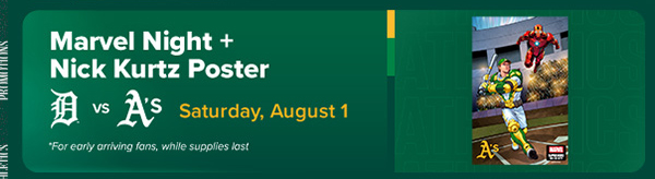 Marvel Night + Nick Kurtz Poster - Saturday, August 1 - Buy Tickets