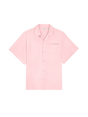 DNA Aloe Linen Camp Collar Shirt—magnolia pink