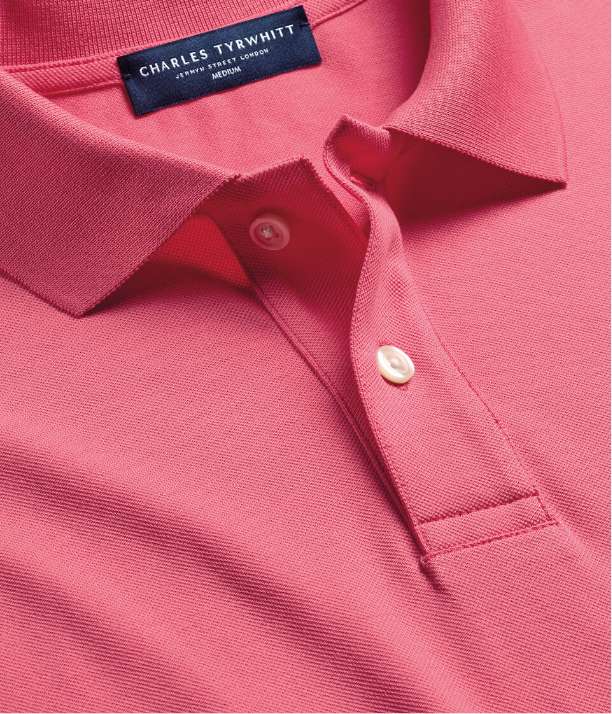 Pique Polo – Coral Pink