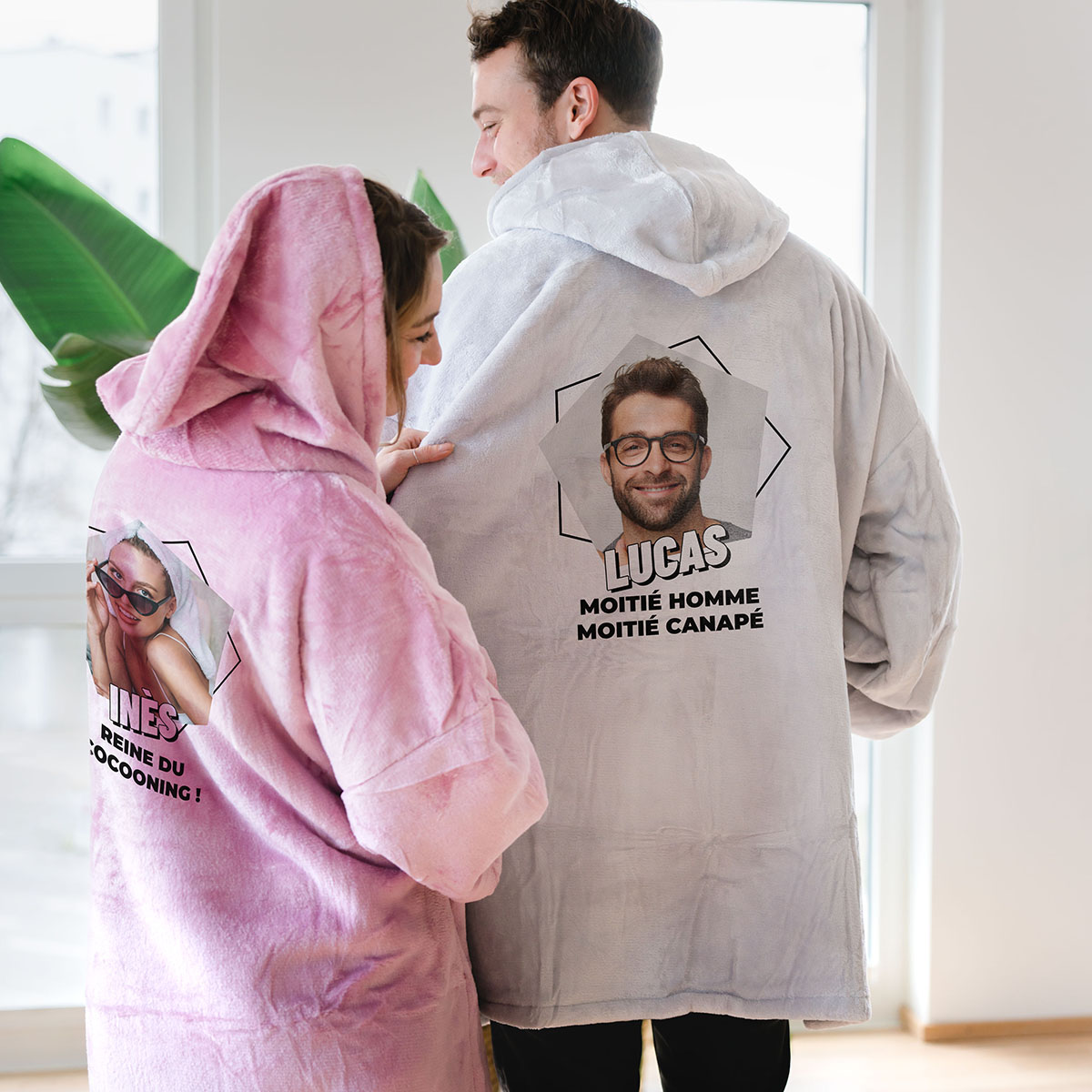 Image of Personalised Photo Upload Hoodie Blanket