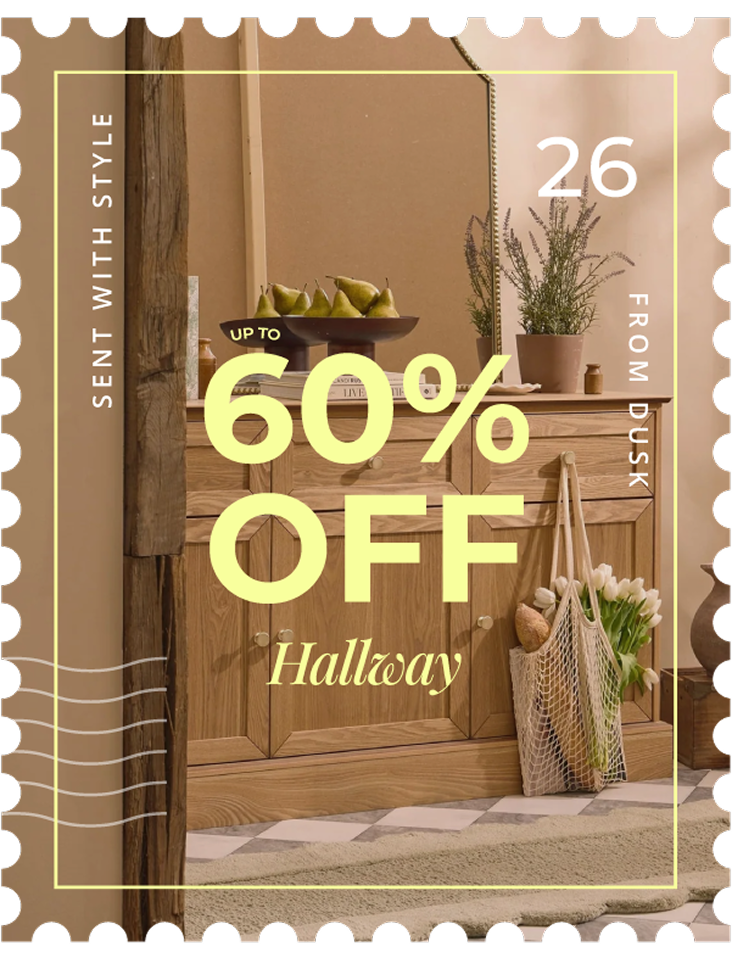 60% off hallway
