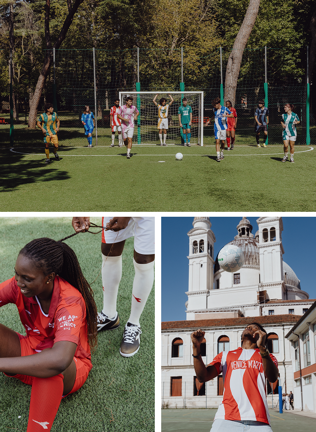Giocare a calcio tra i canali