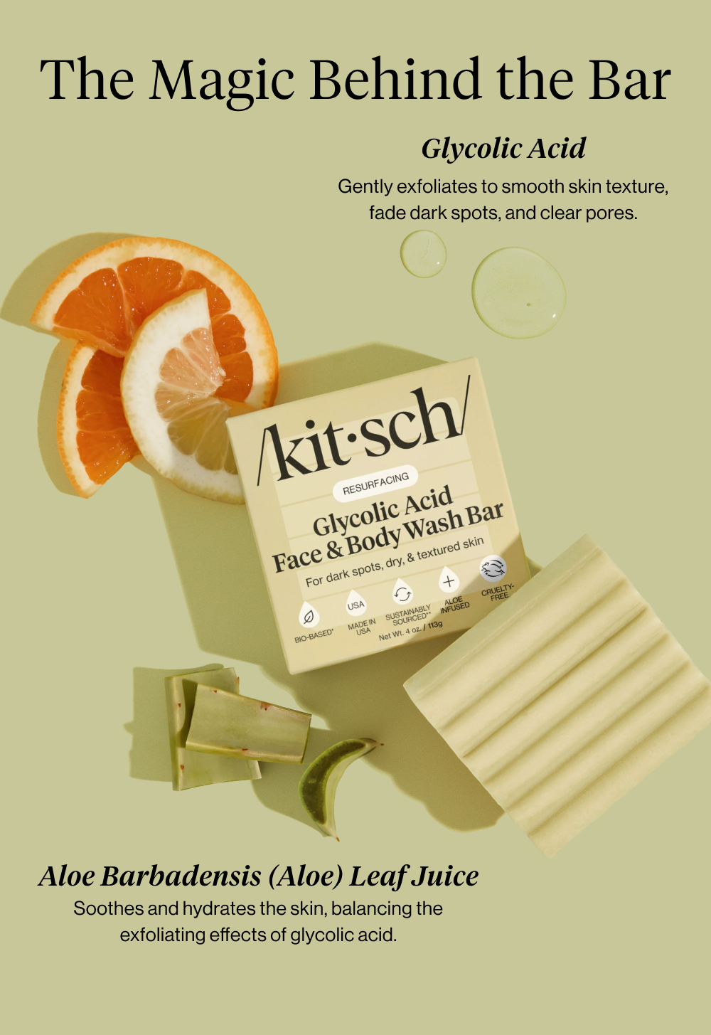 The Magic Behind the Bar: Glycolic acid & Aloe Barbadensis Leaf Juice