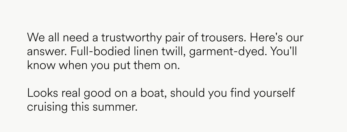 Alta Trousers / Chai Twill
