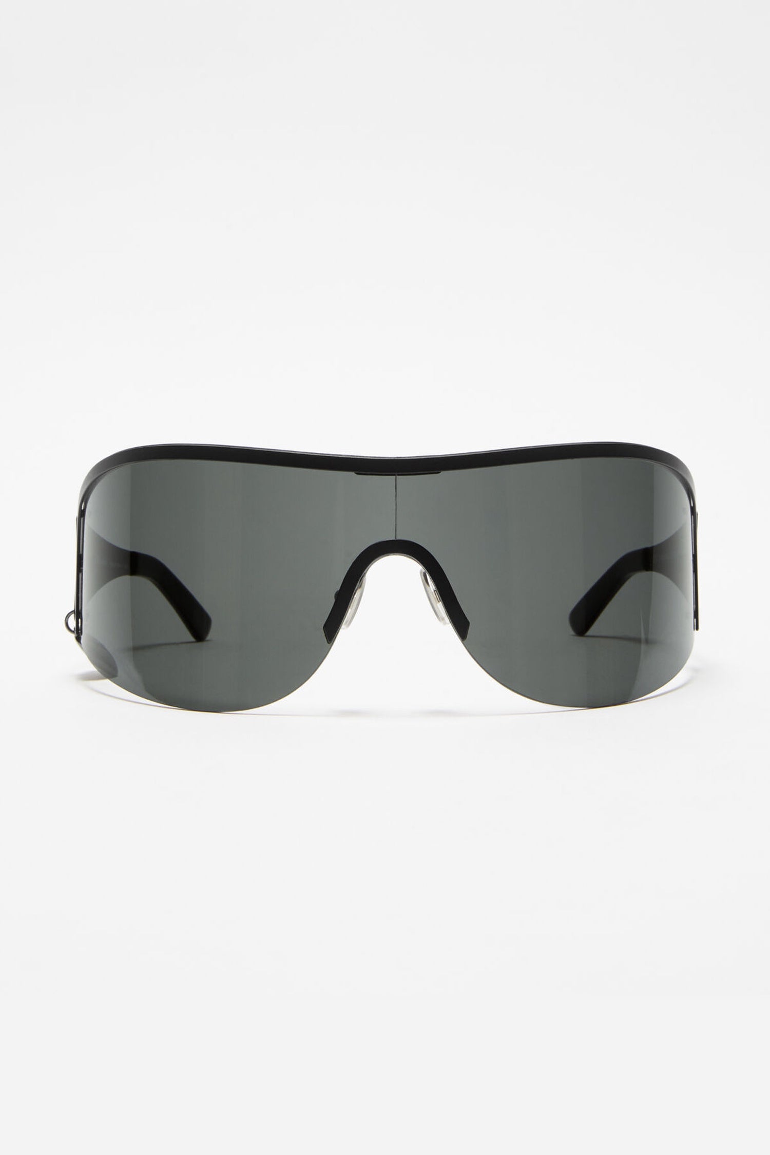 ACNE STUDIOS METAL FRAME SUNGLASSES IN BLACK/BLACK