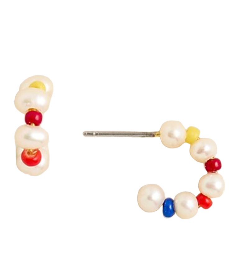 J.Crew Freshwater Pearl and Bead Earrings