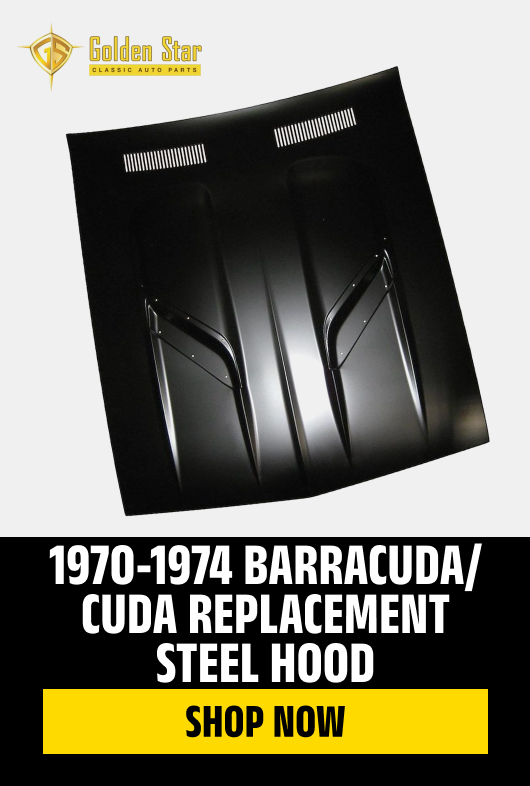 1970-1974 Barracuda/Cuda Replacement Steel Hood