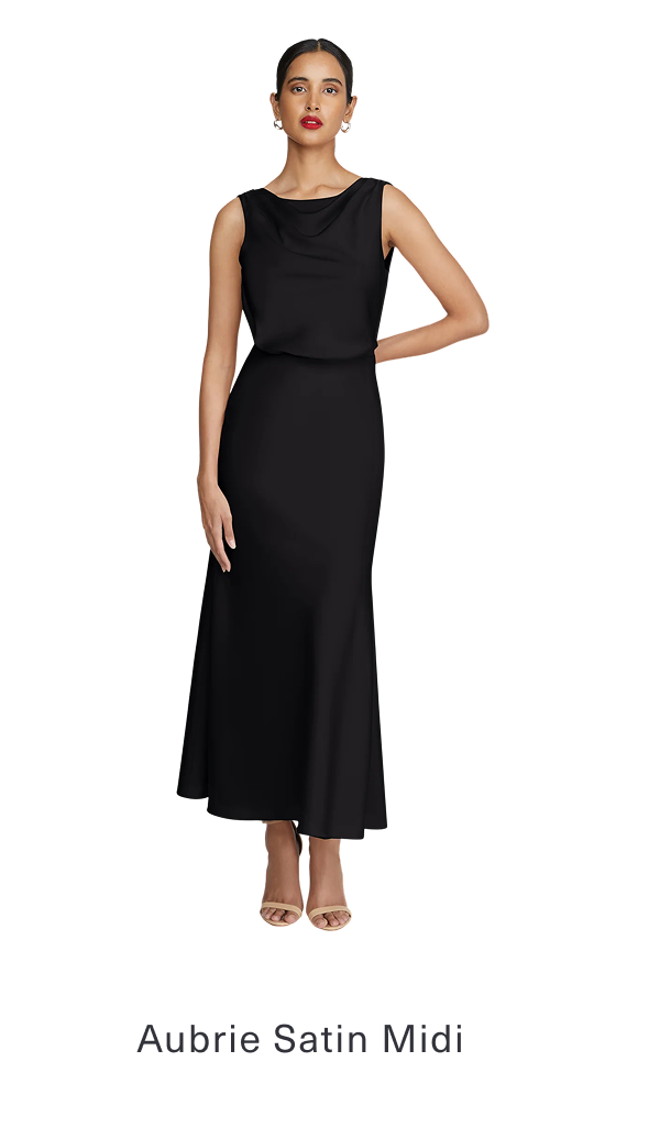 Aubrie Satin Midi