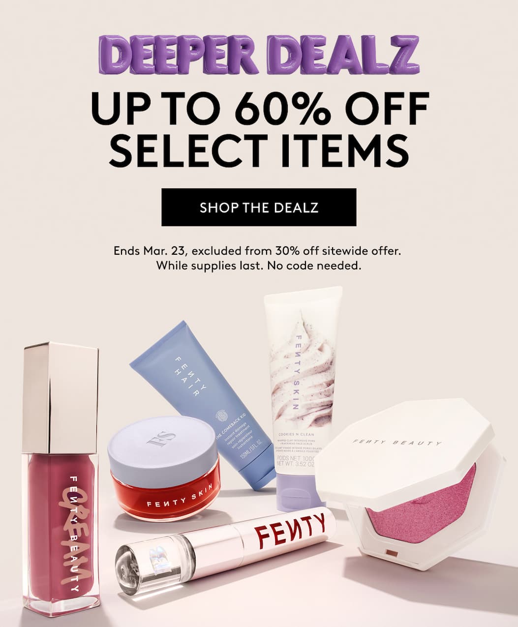 UP TO 60% OFF SELECT ITEMS