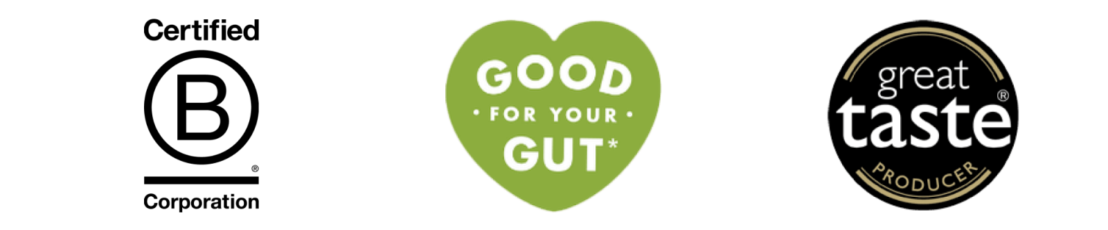 Bio&Me Icons — B Corp // Good For Your Gut // Great Taste Producer