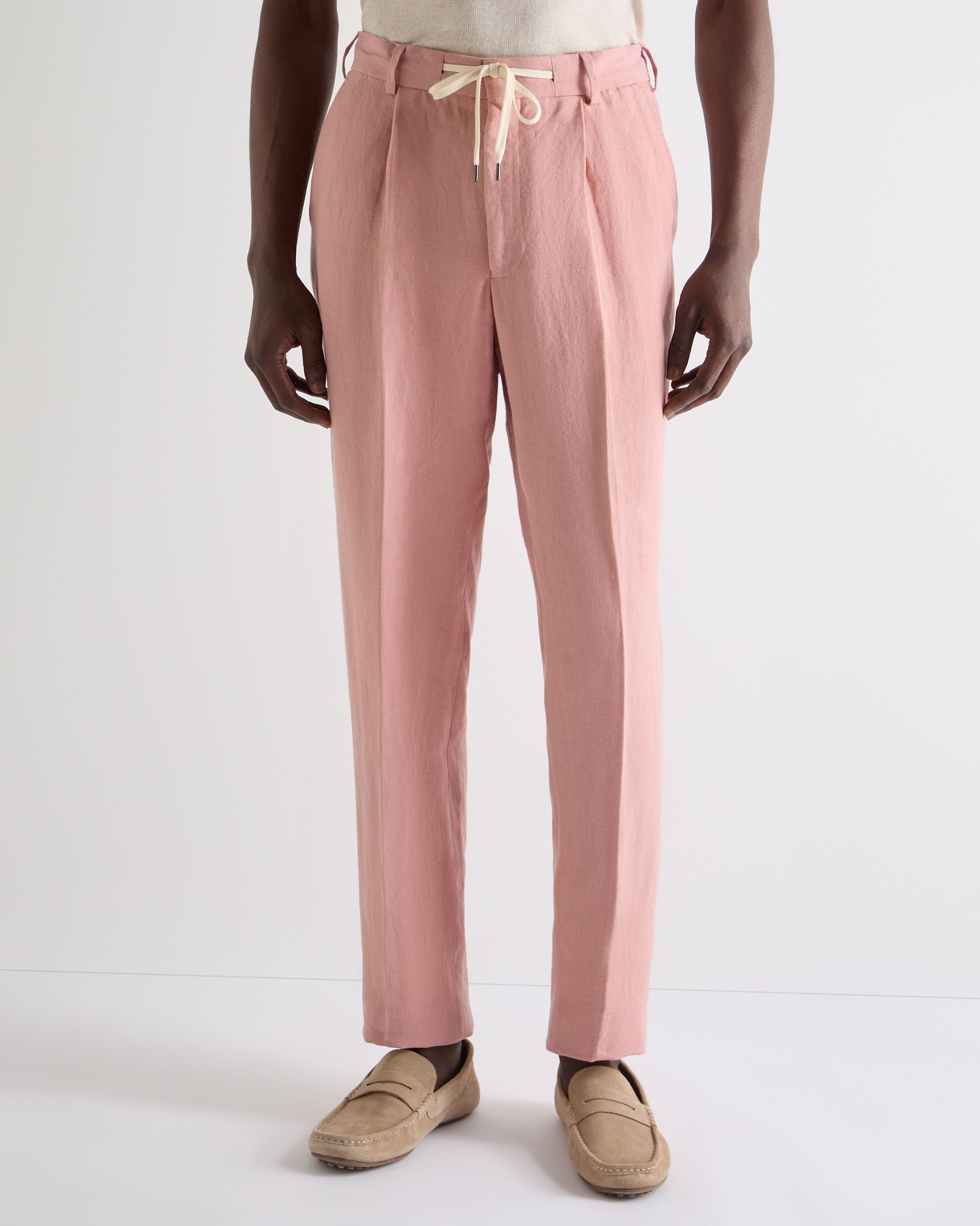 Image of Men's Atrani Linen Pant Pink