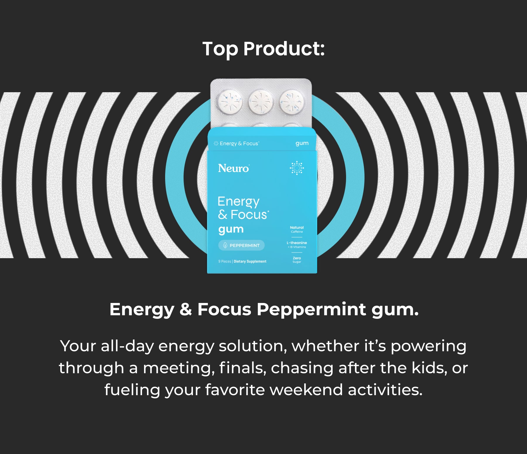 Energy & Focus Peppermint gum.