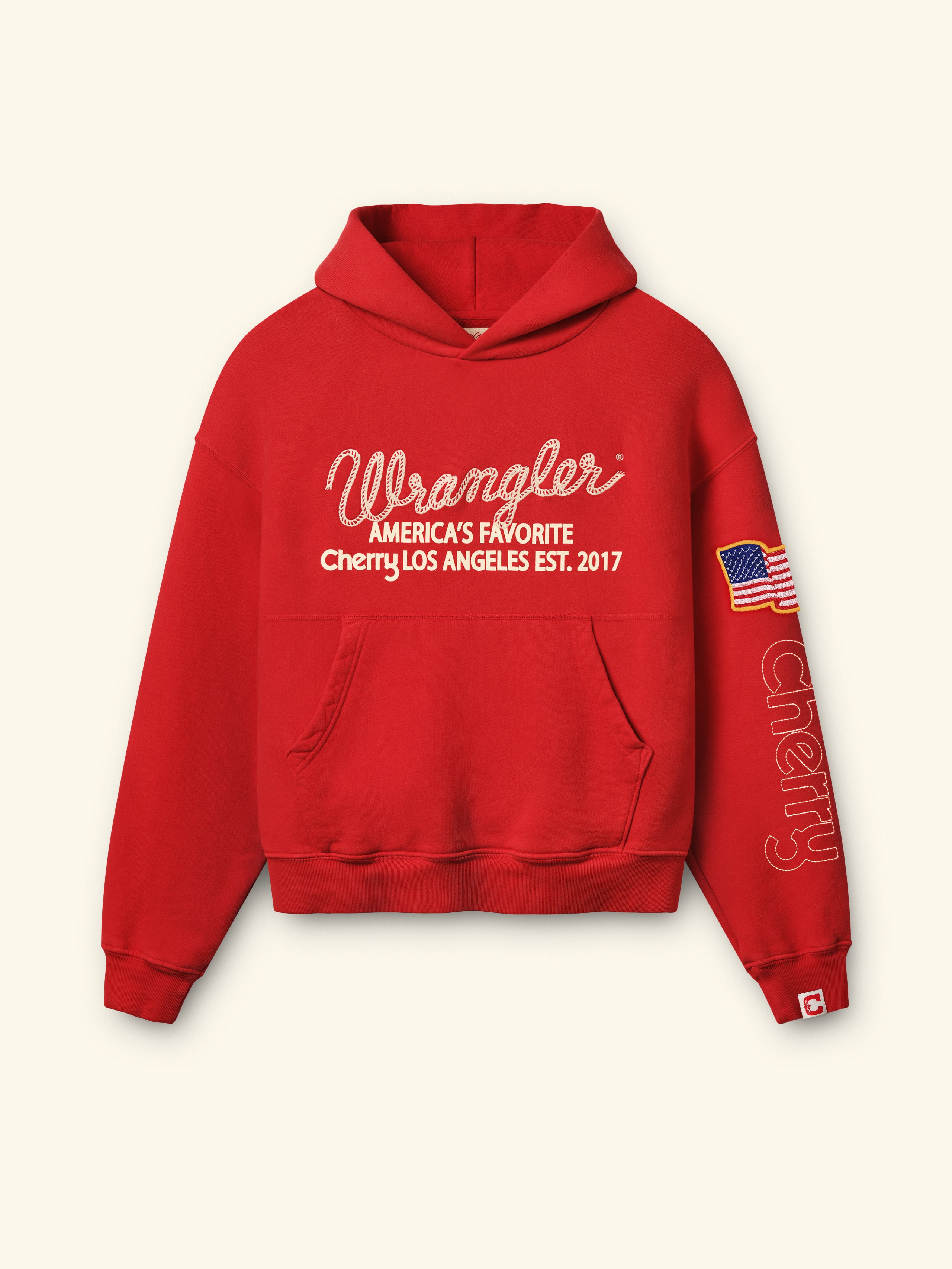 Image of Cherry x Wrangler Hoodie (Red)