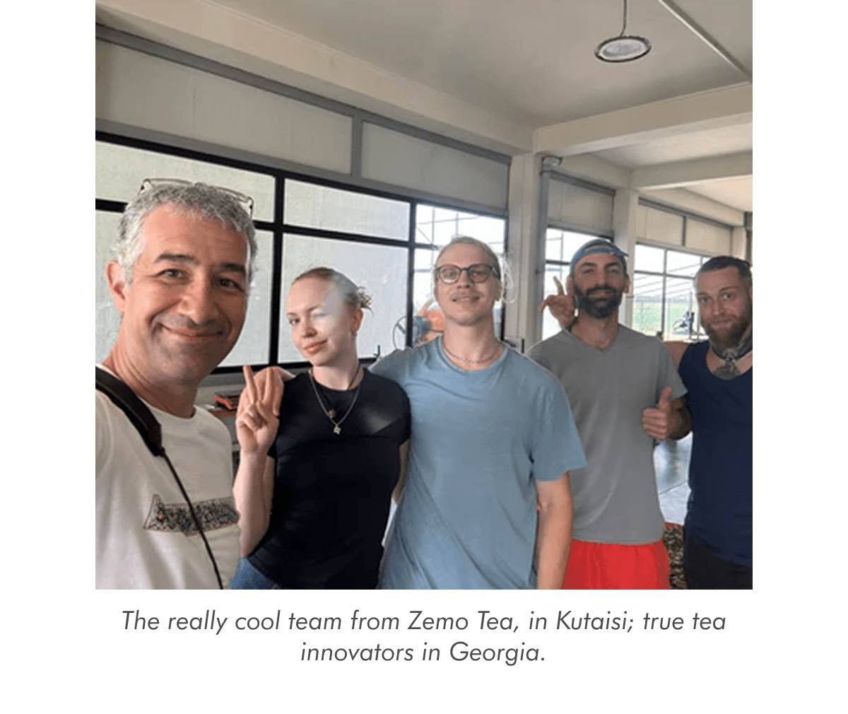 The really cool team from Zemo Tea, in Kutaisi; true tea innovators in Georgia.