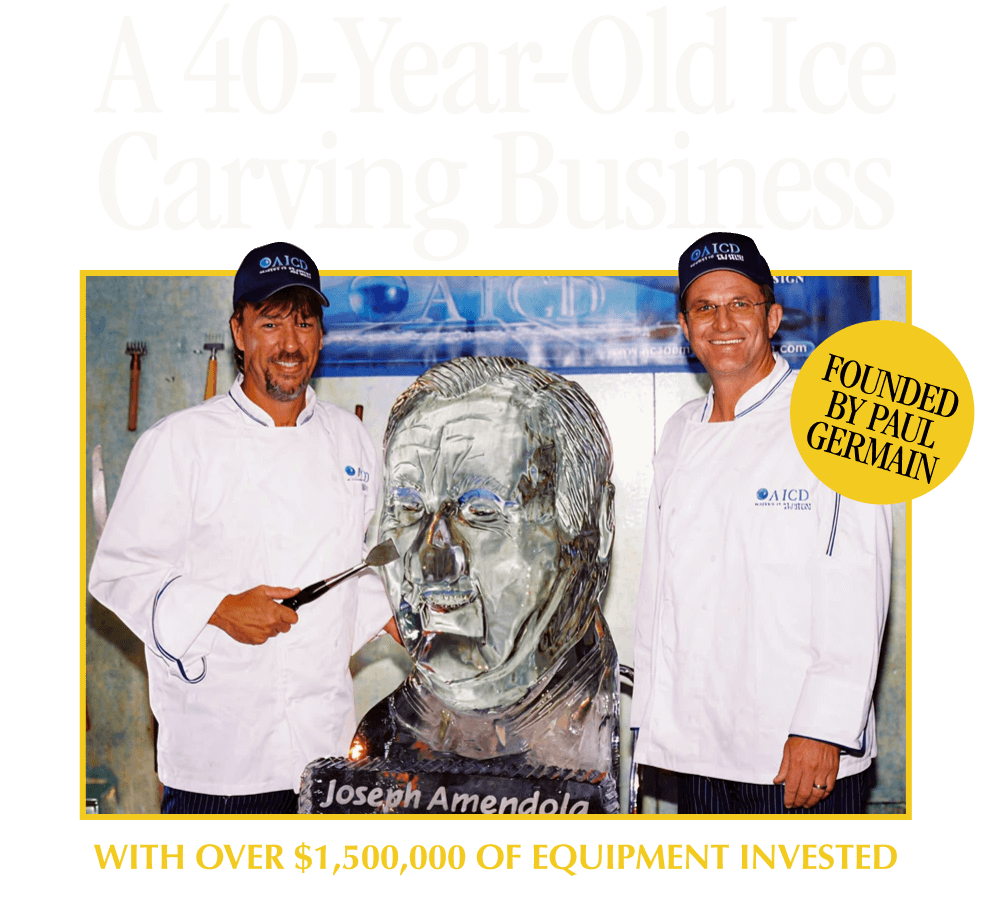 a 40-year-old ice carving business