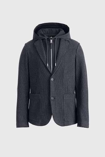 WELLS-K 2-in-1 Brushed Knit Blazer With Removable Bib