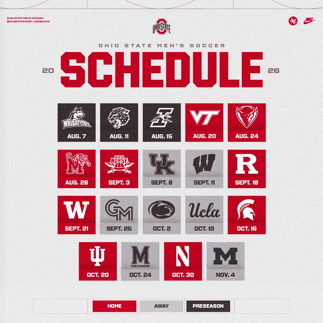 Ohio State Men's Soccer | 2026 Schedule