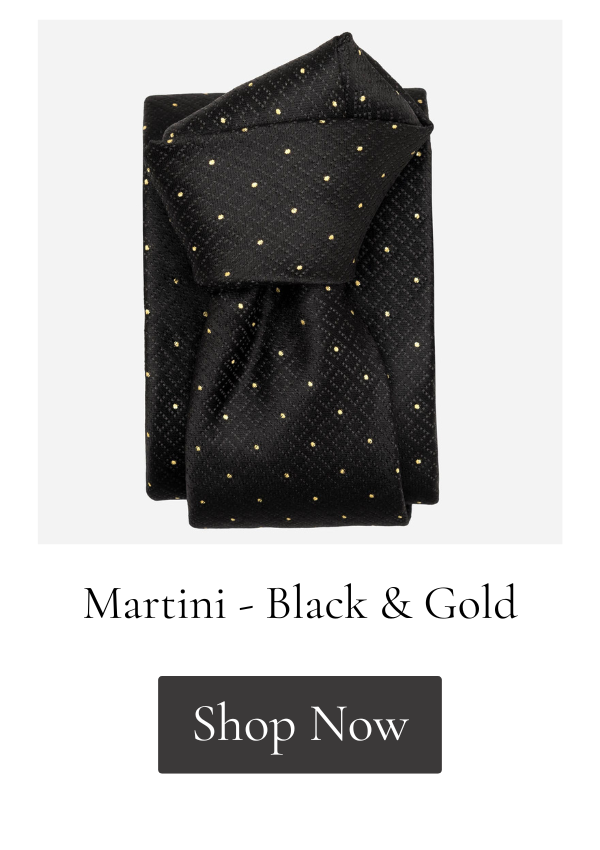 Black and gold formal necktie