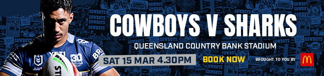 Cowboys v Sharks | Book Now
