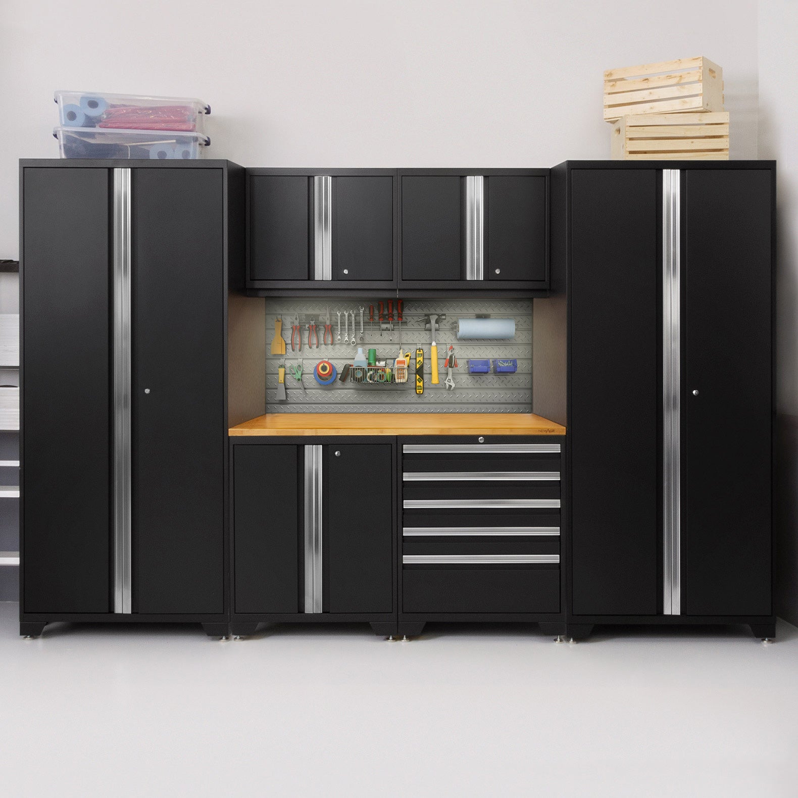 NewAge Products Pro 3.0 Series Storage Cabinet 7-Piece Set
