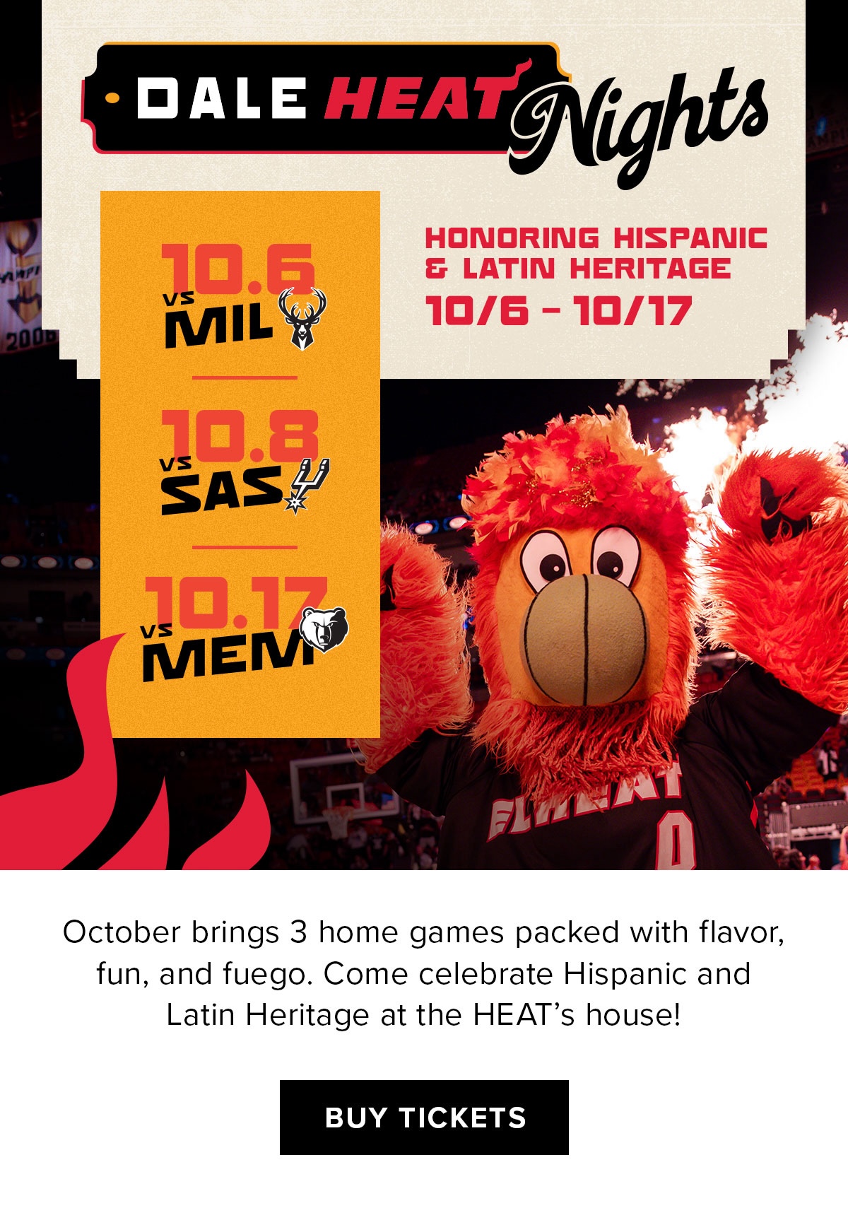 Dale HEAT Nights | 10/6 - 10/17 | Buy Tickets