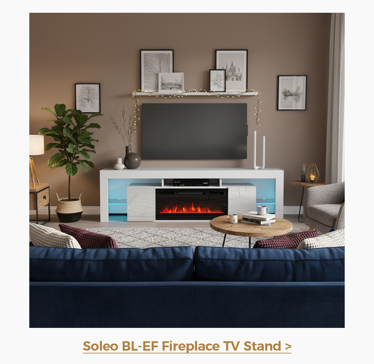 Soleo BL-EF Fireplace TV Stand