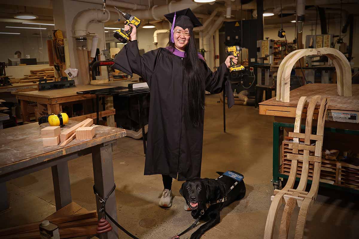 Blind architecture student is walking into her dream
