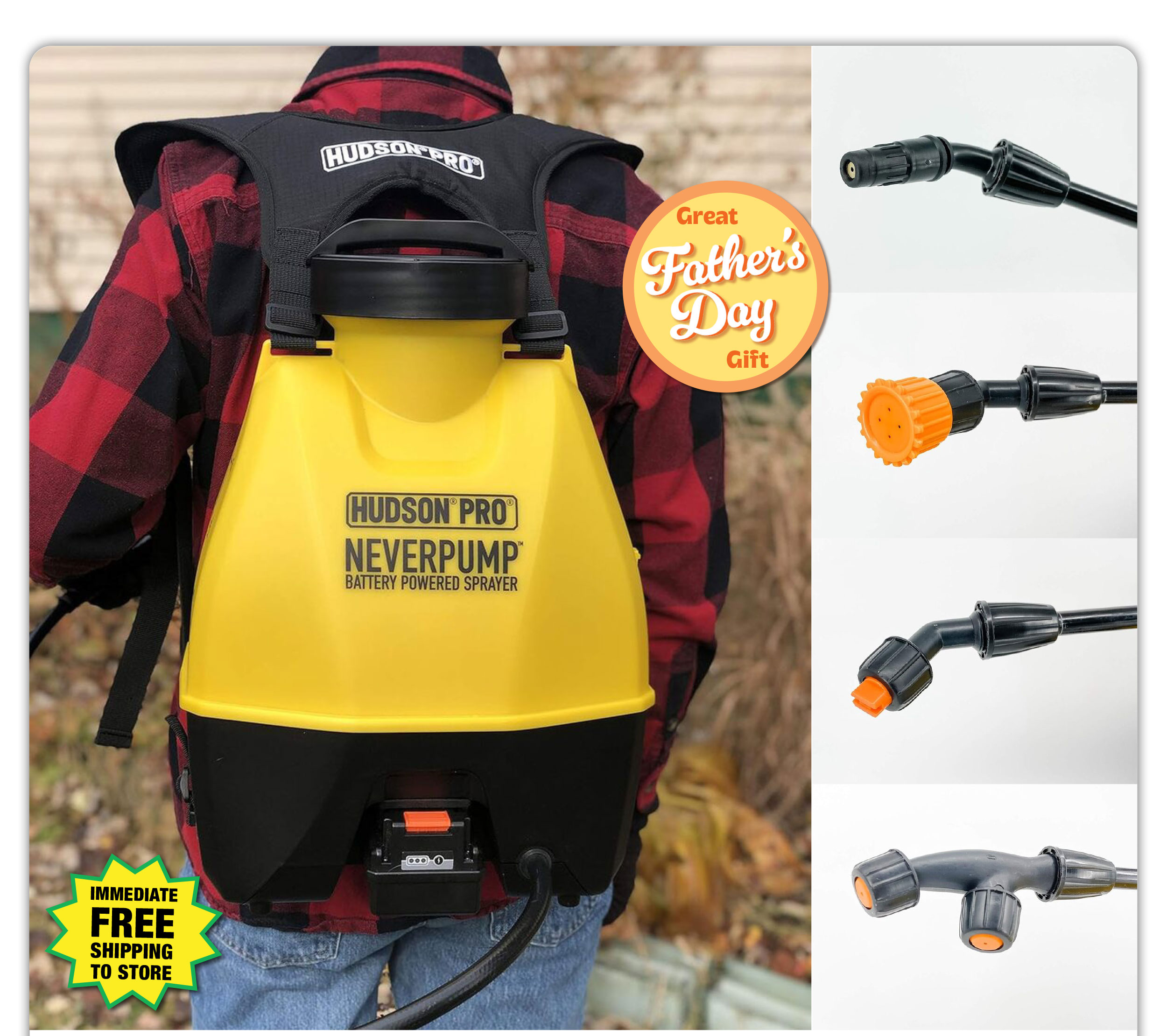 Hudson Pro® 4-Gallon NeverPump Bak-Pak® Sprayer - ONLY $59.99 After Rebate*!