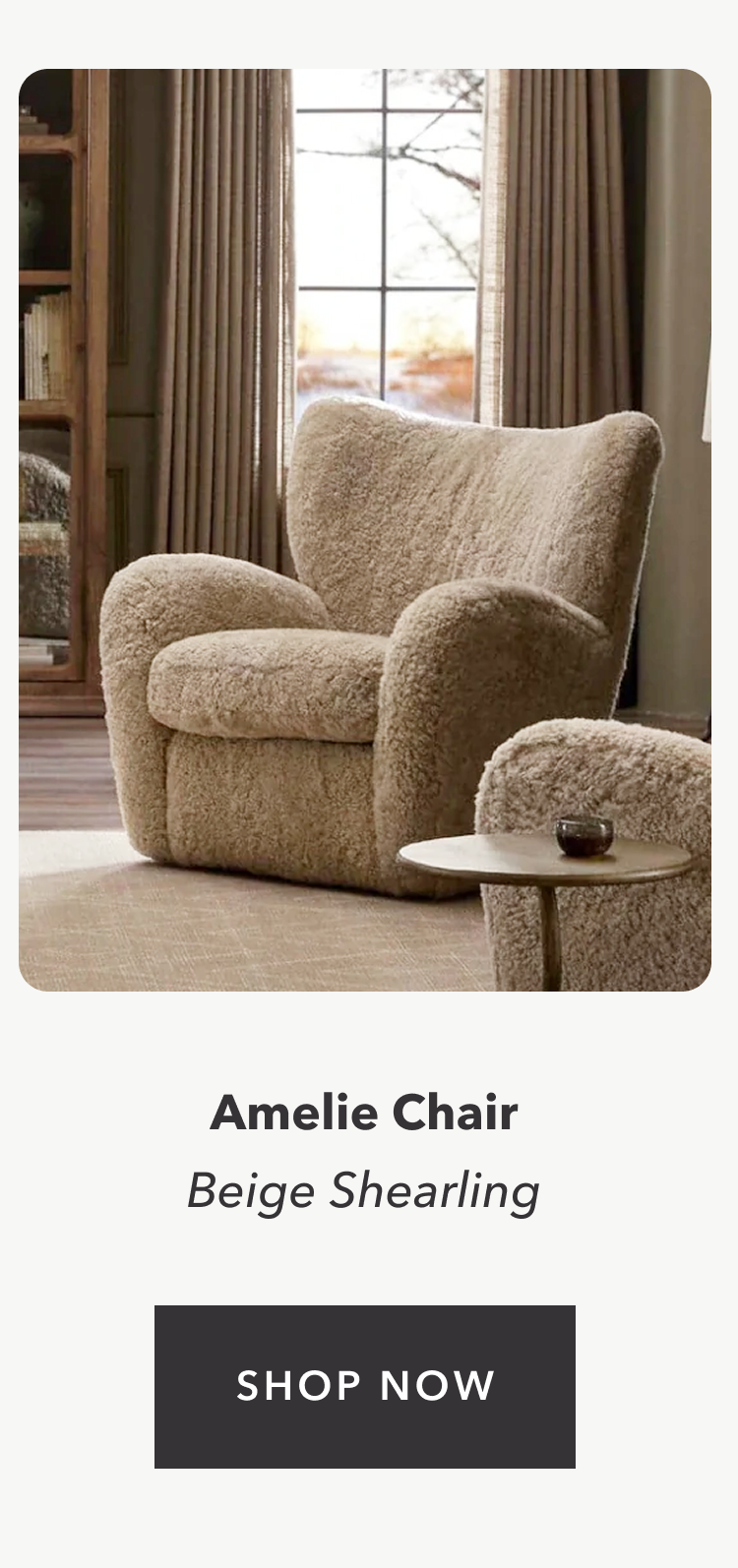 Amelie Chair Beige Shearling