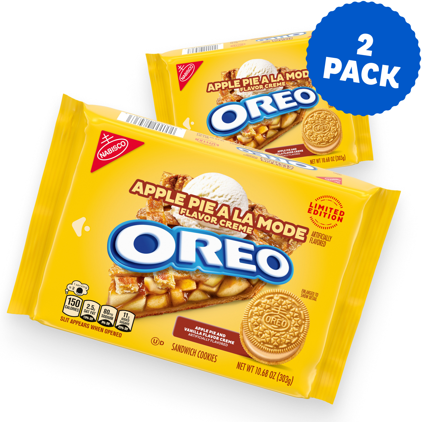 Apple Pie a la Mode Sandwich Cookies, Limited Edition, 2 Pack