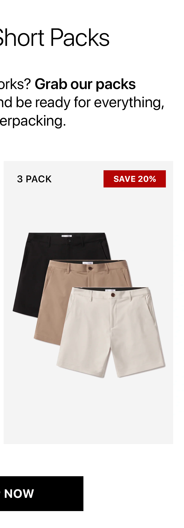 Tech Shorts 3-Pack
