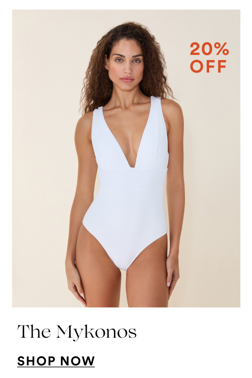 The Mykonos in white ribbed [SHOP NOW]