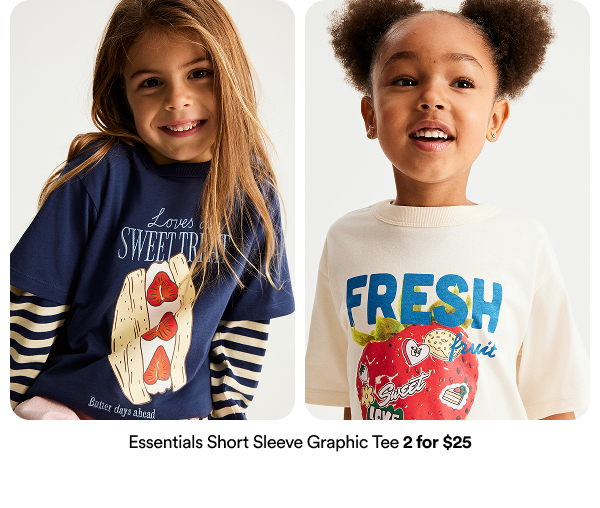 Essentials Short Sleeve Graphic Tee 2 for $25