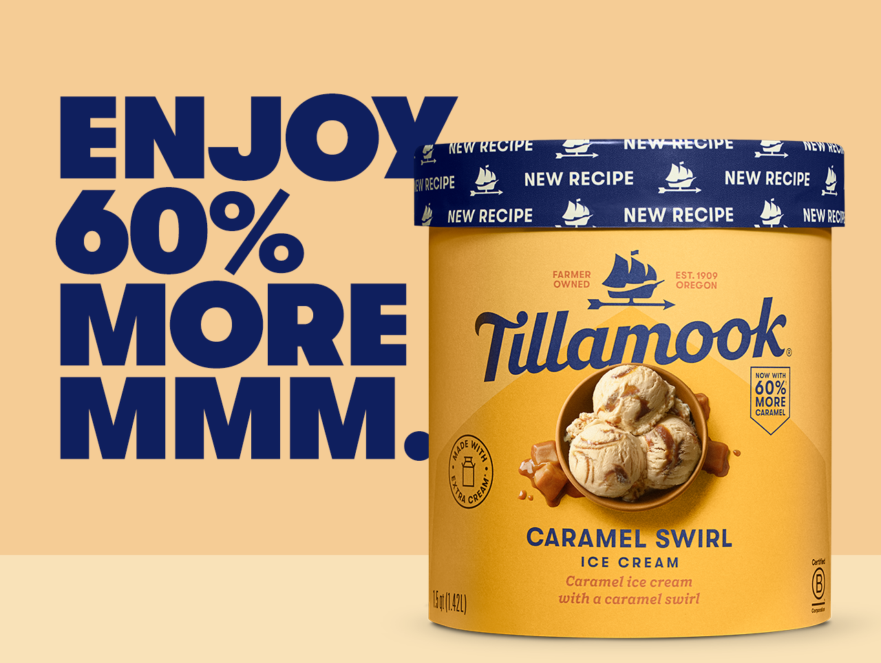 ENJOY 60% MORE MMM.