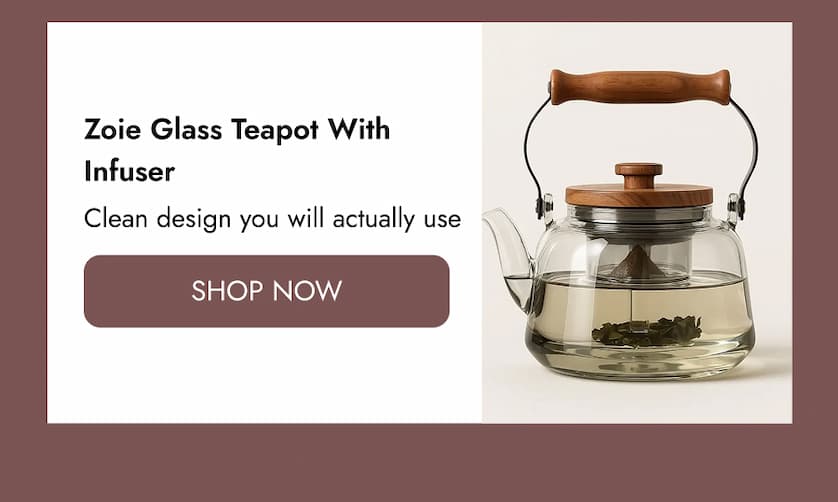 Zoie   Glass   Teapot   with   Infuser