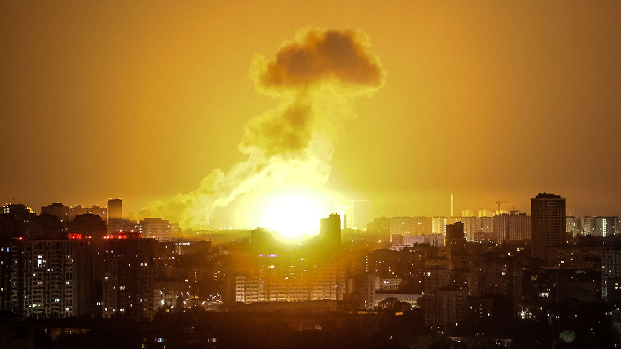 FILE PHOTO: Russian drone and missile strike in Kyiv