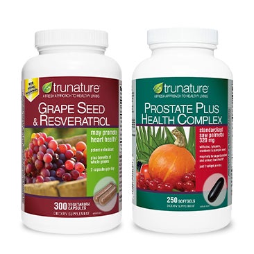 trunature Prostate Plus Health Complex or Grapeseed with Resveratrol