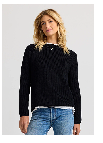 Shop Cotton Fisherman Crew - Black