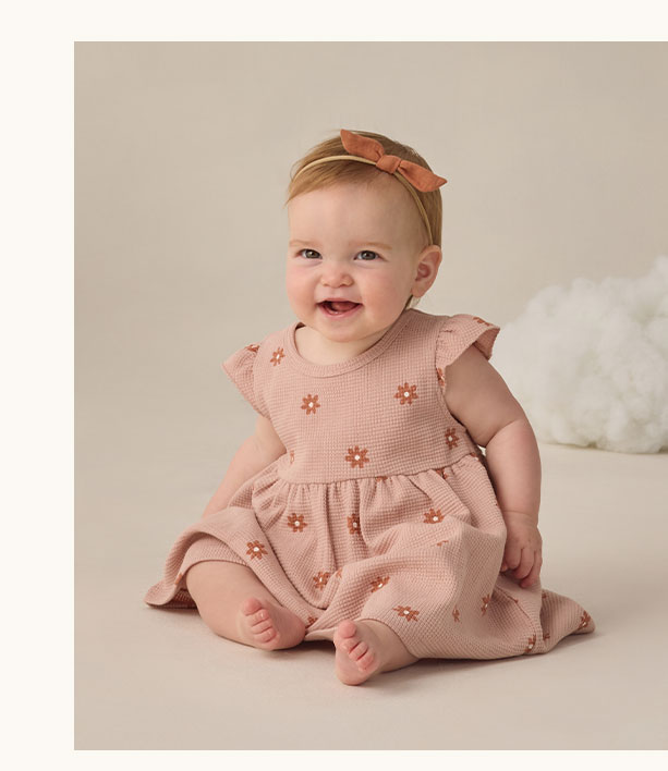 Flutter Sleeve Dress Pink Daisy