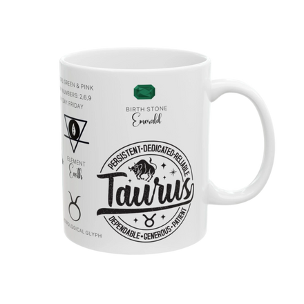 Taurus Zodiac Blueprint Mug