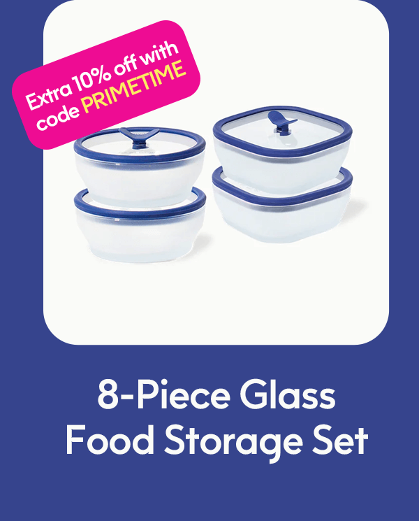8-Piece Glass Food Storage Set