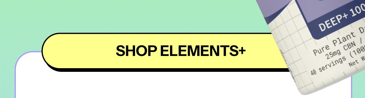 Text reads 'Shop Elements+' with a product card partially visible.