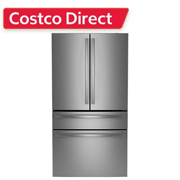 GE Profile 23.2 cu. ft. Counter Depth 4-Door French Door Refrigerator with Internal Autofill Water, Turbo Cool and Freeze, Wi-Fi