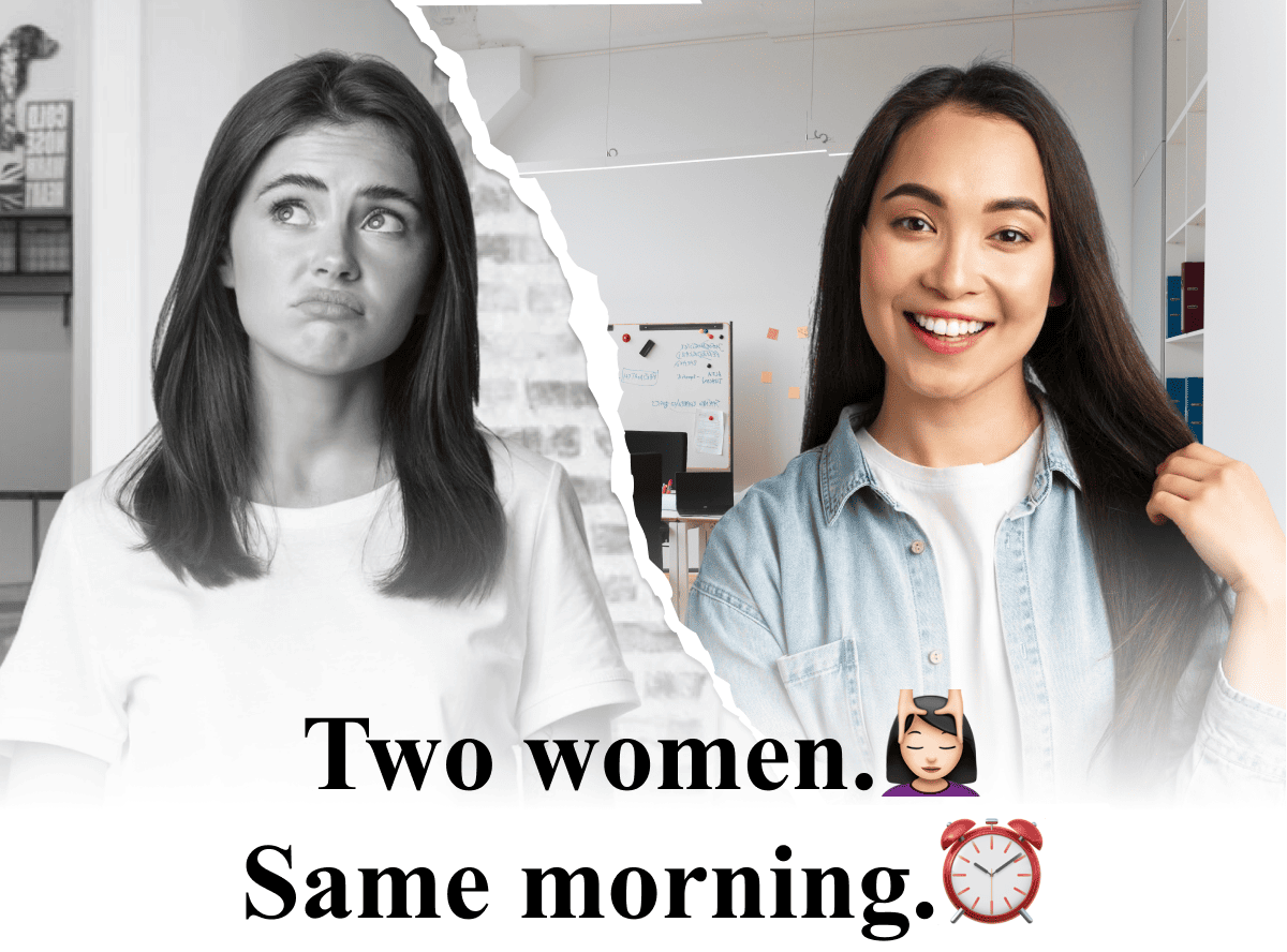 Two women.💆🏻‍♀️ Same morning.⏰
