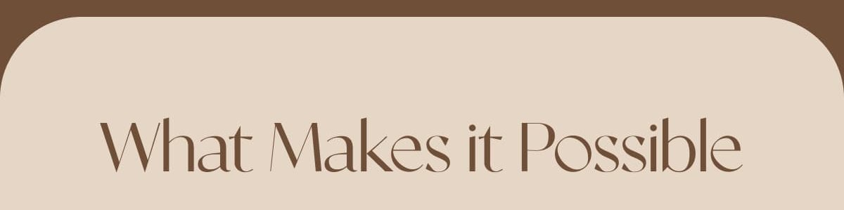 What Makes it Possible