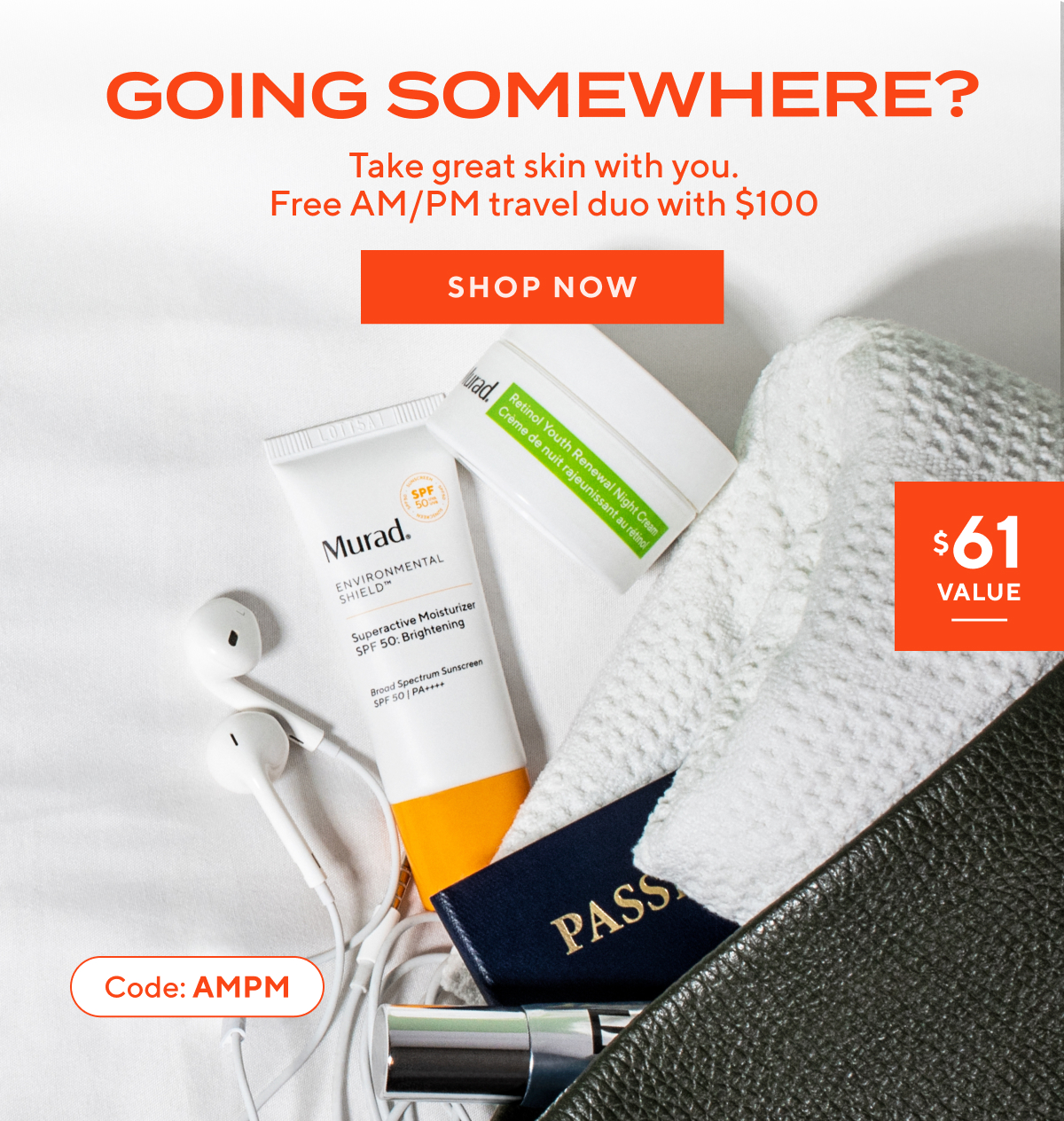 Going Somewhere? - SHOP NOW. Code AMPM