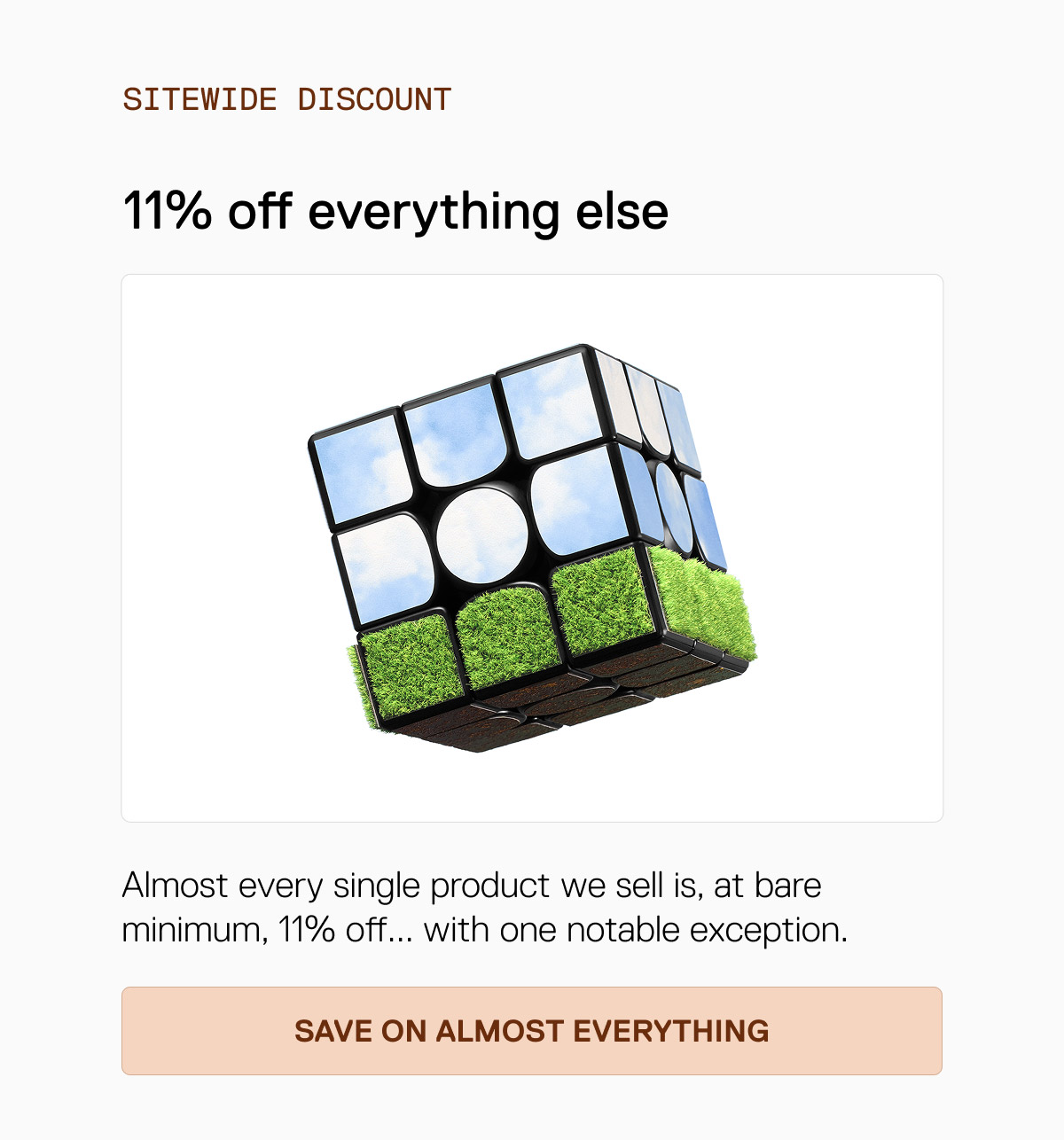 11% off everything else