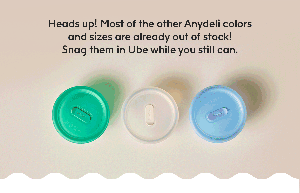 Heads up! Most of the other Anydeli colors and sizes are already out of stock! Snag them in Ube while you still can.