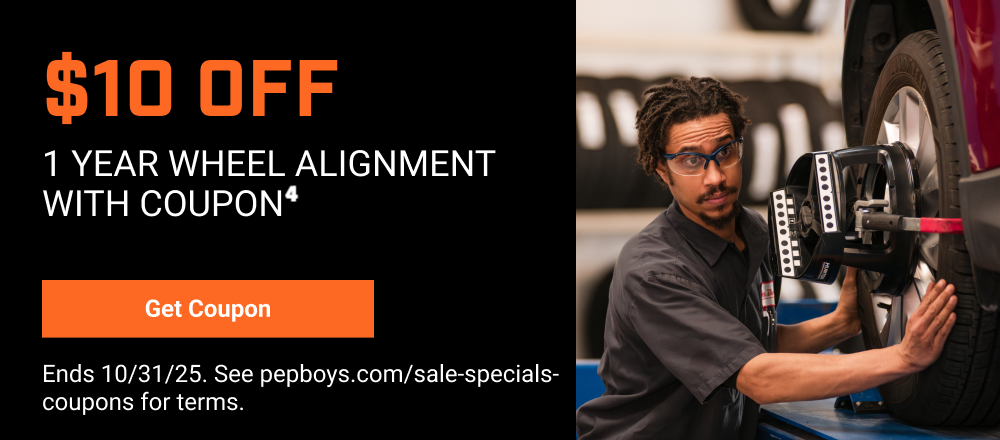 $10 OFF 1 YEAR WHEEL ALIGNMENT WITH COUPON(4)